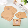 Square Kraft Paper Jewelry Storage Boxes CON-TAC0001-04A-15