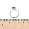 Rhodium Plated 925 Sterling Silver Moissanite Adjustable Rings RJEW-U038-12P-5