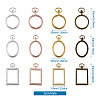 Alloy Open Back Bezel Big Pendants PALLOY-TA0002-09-14