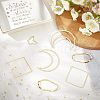 CHGCRAFT 16Pcs 4 Styles Brass Linking Rings KK-CA0001-57G-4