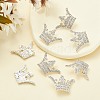 Alloy Rhinestone Slide Charms RB-S048-22-1