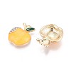 Rack Plating Alloy Crystal Rhinestone Enamel Pendants PALLOY-T091-29M-3