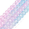 Transparent Painted Glass Beads Strands DGLA-A034-T6mm-A22-2