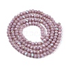 Electroplate Opaque Solid Color Glass Beads Strands EGLA-A044-P2mm-L13-3