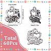 60Pcs Tibetan Style Alloy Message Charms FIND-SC0007-14-2