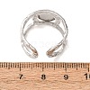Hammered 304 Stainless Steel Cuff Ring Components SA-CBAC0DF-02A-P-3