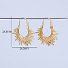 Sunshine U-shaped Brass Hoop Earrings EW0357-3