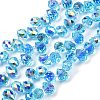 Electroplate Glass Beads Strands EGLA-D030-17D-1