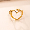 304 Stainless Steel Cuff Open Rings for Women WGDDE5D-01-2