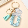 Resin & Acrylic & Faux Suede Tassel Keychain X1-KEYC-YW00117-21-1