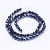 Electroplate Glass Beads Strand X-EGLA-J042-8mm-F01-3