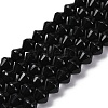 Natural Black Onyx(Dyed & Heated) Beads Strands G-C171-E04-01-1