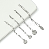 12Pcs 4 Styles 304 Stainless Steel Chain Extender FIND-FS0002-96B-1