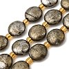 Natural Pyrite Beads Strands G-Z131-H01-01-2