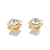 Brass Micro Pave Clear Cubic Zirconia Beads KK-G432-11A-G-3