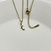 304 Stainless Steel Letter Pendant Necklaces NJEW-WH0027-04X-G-NR-1