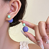 Alloy Plastic Stud Earrings for Women WGC0511-61-1