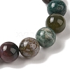 10mm Round Natural Indian Agate Braided Bead Bracelets BJEW-C067-01C-27-3