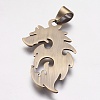 304 Stainless Steel Big Pendants STAS-P225-061AB-2