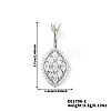 Cute Romantic Leaf Brass Cubic Zirconia Belly Rings Curved Barbell XZ8321-2-1