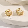 Brass Rhombus Hoop Earrings for Women MM4241-3