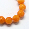 Natural Dyed Yellow Jade Gemstone Bead Strands X-G-R271-10mm-Y08-2