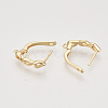 Brass Hoop Earring Findings with Latch Back Closure KK-T048-017G-NF-3