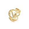 Brass Open Cuff Rings for Women RJEW-K289-01G-Z-4