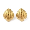 304 Stainless Steel Shell Shape Stud Earrings for Women EJEW-S001-05-1