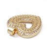 Rack Plating Brass Micro Pave Cubic Zirconia Pendants KK-G451-04G-3