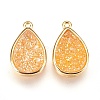 Resin Imitation Druzy Crystal Pendants KK-O101-A01-1