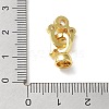 Rack Plating Brass Pave Clear Cubic Zirconia Fold Over Clasps KK-Q797-01-4