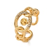 Brass Micro Pave Cubic Zirconia Adjustable Ring Settings KK-C115-01G-1