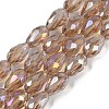 Transparent Electroplate Glass Beads Strands LS-EGLA-N013-T4mm-B23-1