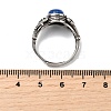 Natural Lapis Lazuli Finger Rings RJEW-A084-05AS-09-5