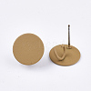 Spray Painted Iron Stud Earring Findings X-IFIN-S703-16E-1