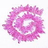 Natural Crackle Quartz Crystal Dyed Beads Strands G-I345-03A-2