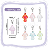 Mushroom Pendant Locking Stitch Markers HJEW-AB00415-2