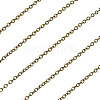 Brass Coated Iron Flat Cable Chains CH-TAC0007-01AB-12