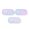 Spray Painted Transparent Glass Connector Charms X1-GLAA-H035-06G-1