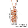 Brass Cubic Zirconia Long Tassel Pendant Necklaces for Fashionable Statement Style DV3387-11-1