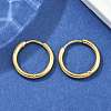 Ion Plating(IP) 304 Stainless Steel Huggie Hoop Earrings X-EJEW-F111A-17mm-G-4