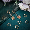 10Pcs Brass Micro Pave Cubic Zirconia Huggie Hoop Earring Findings KK-BBC0009-40-4