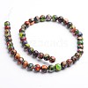 Dyed Natural Imperial Jasper Round Bead Strands G-M274-06-4mm-3