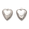 Non-Tarnish 316 Stainless Steel Locket Pendants X-STAS-O135-06P-2