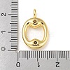 Rack Plating Brass Micro Pave Cubic Zirconia Pendants KK-A200-24G-O-3