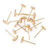 16Pcs 4 Styles Brass Stud Earrings for Women EJEW-TA0001-68-3