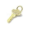 Brass Micro Pave Claer Cubic Zirconia Charms KK-H475-50G-04-2