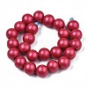 Painted Natural Wood Beads Strands WOOD-S053-58G-2