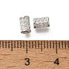 925 Sterling Silver Micro Pave Clear Cubic Zirconia Beads STER-M018-12P-2